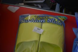 Three Pairs of 32 Degrees Youth Cushion Slides Size: XL 3-4