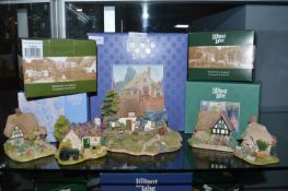 One Large and Four Small Lilliput Lane Cottage Including “Summer Days”