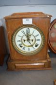 Victorian Oak Cased Bracket Clock with Porcelain Face