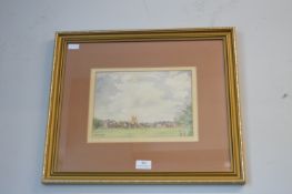 Original Watercolour of Beverley from the West Wood by Graham Deans