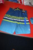 Spyder Blue & Green Swim Shorts Size: 11-12 years