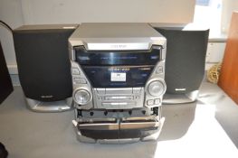 Sharp Mini Component System with Three Disc Rotary Changer