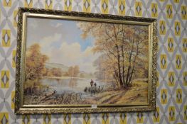 Gilt Framed Fishing Print by Don Vaughan