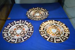 Three Royal Crown Derby Plates
