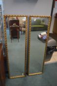 Pair of Gilt Framed Tall Rectangular Mirrors