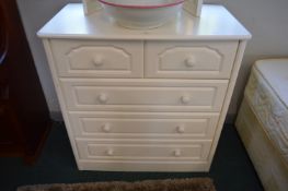 White Chest of Five Drawers