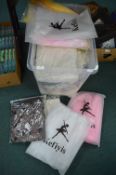 Large Box of New Clothing Including Tifany Road Maternity Gowns, Dance Tutus, etc.