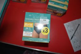 *Two 3pks of Washable Period Underwear Size: M