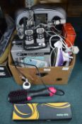 Assorted Electricals Including Lamps, Steam Iron, Hair Stylers, etc.
