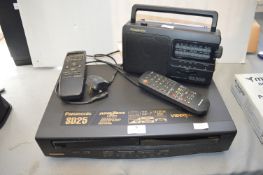 Panasonic SD25 Video Cassette Recorder plus Panasonic Four Band Radio