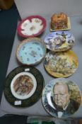 Decorative Pottery & Plates Including Winston Churchill and WWII