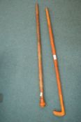 Pair of Carved Eastern Walking Sticks