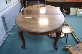 Extending Oval Mahogany Wind Out Dining Table