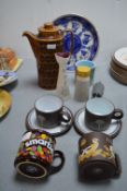 Hornsea Pottery Mugs, Coffee Pot, etc.