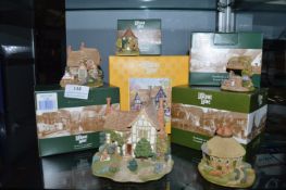 One Large Lilliput Lane “Hampton Manor” and Three Small Cottages