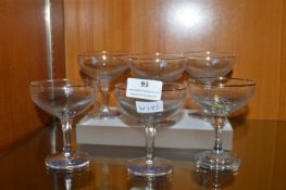 Set of Six Babycham Glasses
