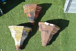 Three Cast Iron Rain Hoppers