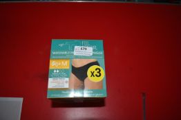 *Two 3pks of Washable Period Underwear Size: M