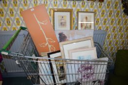 Assorted Framed Pictures and Prints etc. (trolley not included)
