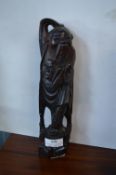 Carved Wooden Chinese Figure (AF)