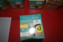*Two 3pks of Washable Period Underwear Size: M