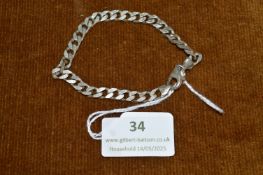 Sterling Silver Curb Chain Bracelet ~17g