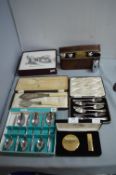 Assorted Cutlery Sets, Placemats, etc.