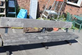 Large Wooden Park Bench