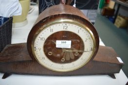 Smiths 1930 Oak Cased Mantel Clock