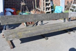 Large Wooden Park Bench