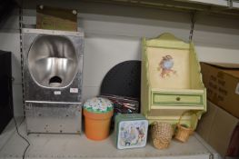 Grow Lamp Housing, Decorative Shelf, and Gardening Tins