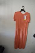*Mondetta Apricot Short Sleeve Jersey Dress with Elasticated Waist Size: M