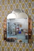 1950’s Duo Coloured Bevelled Edge Mirror