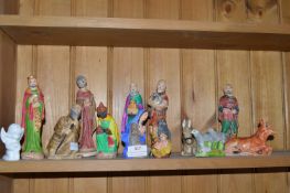 Christmas Nativity Scene Plaster Figures