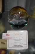 Boxed Caithness Glass Paperweight “Smoke Signal” Designed by Colin Terris Edition No. 406 with