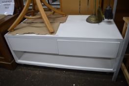 White Two Drawer TV Stand