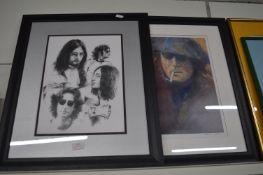 Two John Lenon Framed Prints by Stewart Taylor