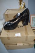 Five Pairs of Simply Be Lady’s Black Shoes Size: 8