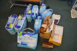 Tenna Incontinence Pants, Vinyl Gloves, Antiviral Cleaner, etc.