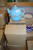 *Eight Blue Tea for One Teapot Cups