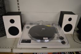 Schuman Retro Classic Turntable and Speakers