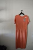 *Mondetta Apricot Short Sleeve Jersey Dress with Elasticated Waist Size: M