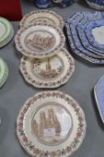 Six Wedgwood LNER Cathedral Series Dessert Plates
