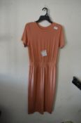 *Mondetta Pale Terracotta Short Sleeve Jersey Dress with Elasticated Waist Size: S
