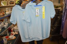 *Two Hilary Radley Pale Blue Short Sleeve Tops Size: S