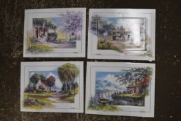 Four Bradford Exchange Ceramic Wall Plaques