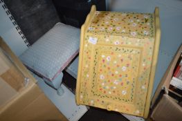 Painted Coal Box and Footstool