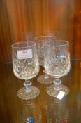 Five Cut Lead Crystal Vine Glasses