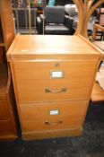 Two Drawer Wooden Filing Cabinet