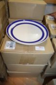*Twelve Blue & White Stripe Plates
